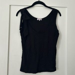 brand New. Pima cotton tank with Bow. Bow style is changeable. Black. Size S.